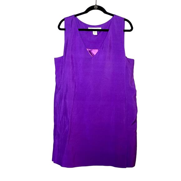 Diane von Furstenberg Silk Shift Dress Purple size 14 - Picture 1 of 13